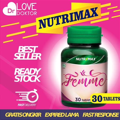 Jual NUTRIMAX FEMME KESEIMBANGAN HORMON TUBUH ANTI PMS MEMPERBESAR