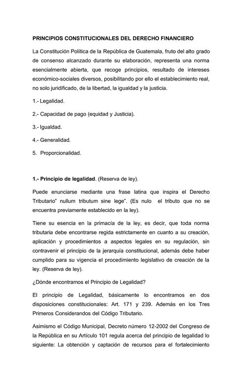 Pdf Principios Constitucionales Del Derecho Financiero Compress