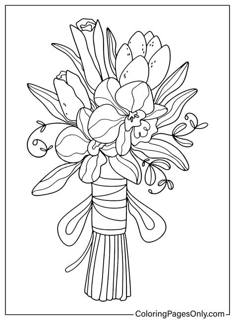 28 Flower Bouquet Coloring Pages