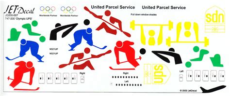 1200 Scale Decal Ups 747 200f Olympics