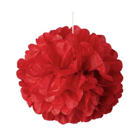 Large Red Poms Red Party Decor Red Tissue Paper Pom Poms Etsy