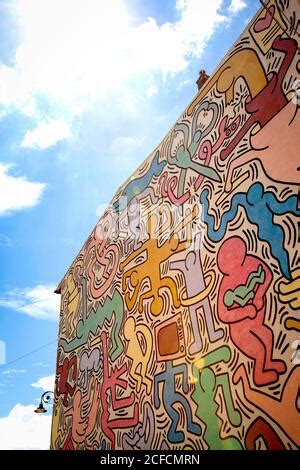 Keith Haring Wand Graffiti Gem Lde Pisa Toskana Italien