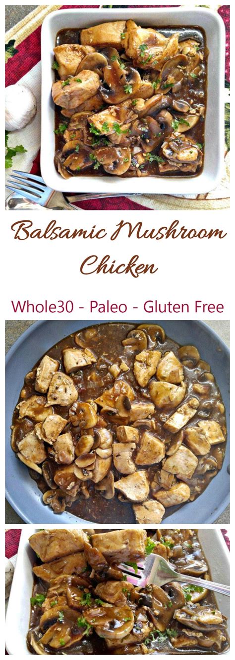 Balsamic Chicken and Mushrooms in a Garlic Cream Sauce