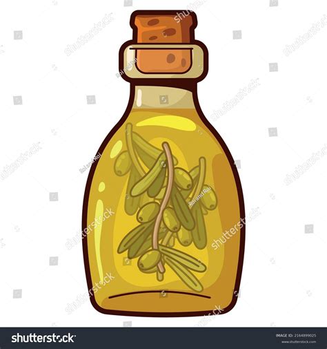 Olive Oil Vector Cartoon Illustration Isolated Stock Vector (Royalty ...