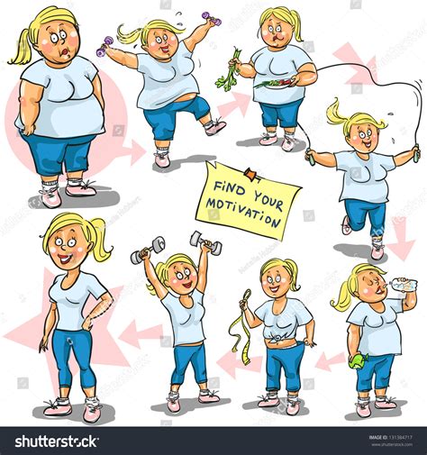 Before After Weight Loss Cartoon Images Stock Photos Vectors