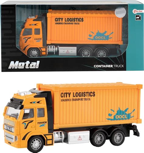 Toi Toys Container Vrachtwagen Oranje 12 Cm Bol