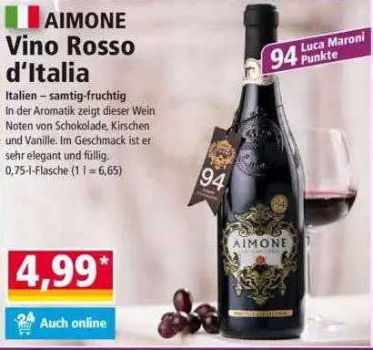 Aimone Vino Rosso D Italia Angebot Bei Norma Prospekte De