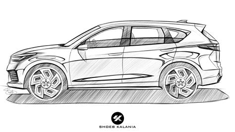 Crossover SUV (CSUV) Sketch - Side view :: Behance