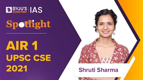 Shruti Sharma Air 1 Byjus Tablet Program Student Upsc Cse 2021