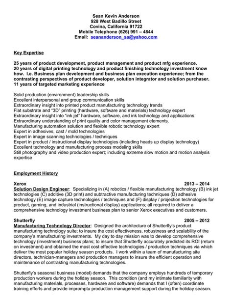 Sean Kevin Anderson Resume Pdf