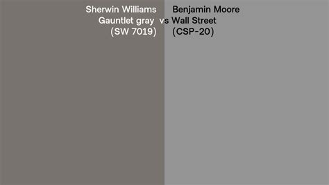 Sherwin Williams Gauntlet Gray Sw Vs Benjamin Moore Wall Street