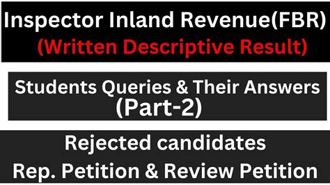 Students Queries And Their Answer About Inspector Inland Revenue Fbr