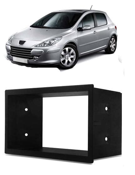 Moldura Acabamento Painel 2 Din Peugeot 307 Padrão Japones Carro auto