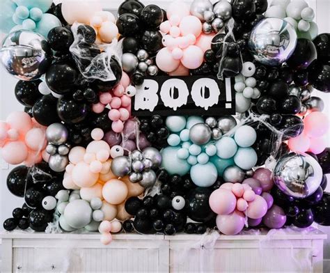 Halloween Balloon Wall Party Ideas Halloween Party Balloons Halloween Balloons Halloween