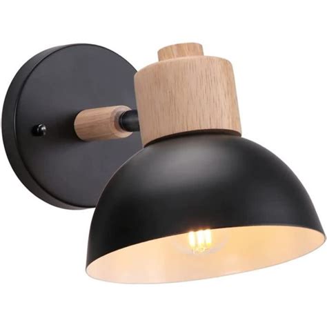 Applique Murale Industrielles Lampe Murale Int Rieur En M Tal Et Bois