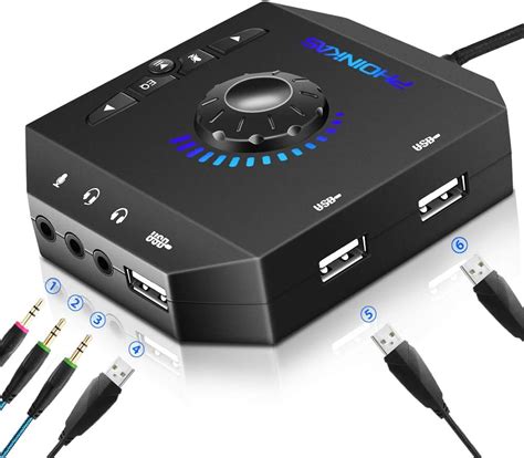 Tarjeta De Sonido Externa Usb Audio Adaptador Con Mm Auriculares Y