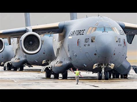 USAF C-17s Take Off in Massive 'Elephant Walk' | SchoolTube