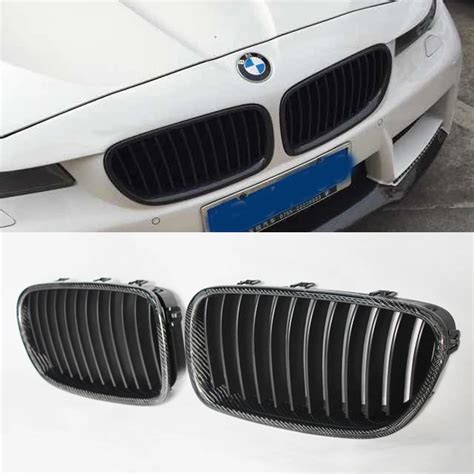 F Carbon Fiber Auto Front Bumper Mesh Grill Grille For Bmw F