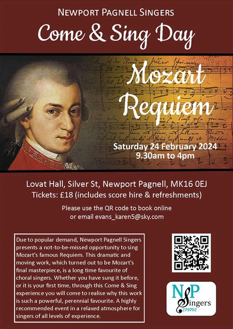 Come & Sing Mozart's Requiem - Newport Pagnell Singers