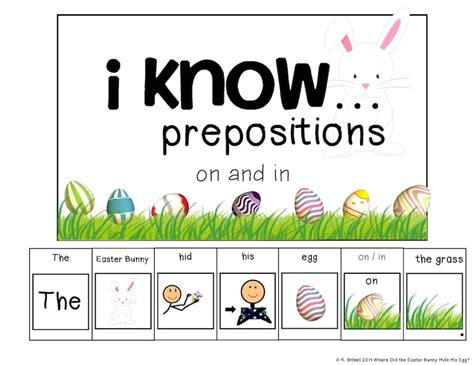 Prepositions Where Is The Easter Egg On Or In Special Education Autism