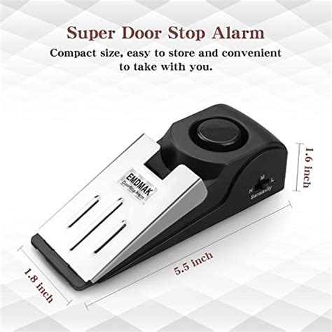 Emdmak Door Stop Alarm With Db Siren Door Stop For Home Travel