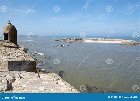 Harbour Fortifications and Islands Stock Image - Image of atlanticocean, essaouira: 27047009