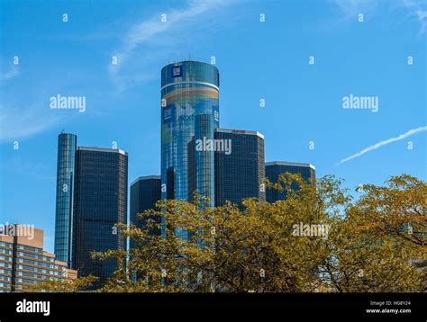 Gm Renaissance Center Rencen In Detroit Michigan Usa General