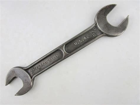 Vintage Drop Forged U S A Open End Wrench 15mm 18mm 19 32 X 11 16