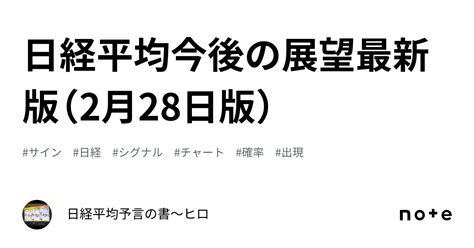 日経平均今後の展望最新版（2月28日版）｜日経平均予言の書〜ヒロ