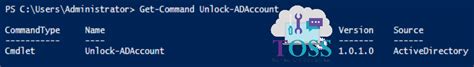 Unlock ADAccount PowerShell Cmdlet Script TOSS