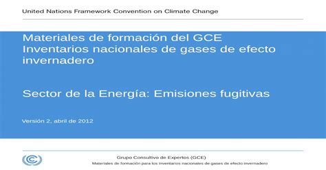 Materiales de formación del GCE Inventarios nacionales de PDF