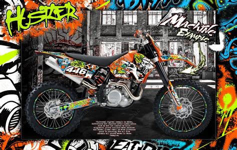 Hustler Graphic Decals Wrap Skin Kit Fits Ktm Dirt Bike 1998 2006 Sx