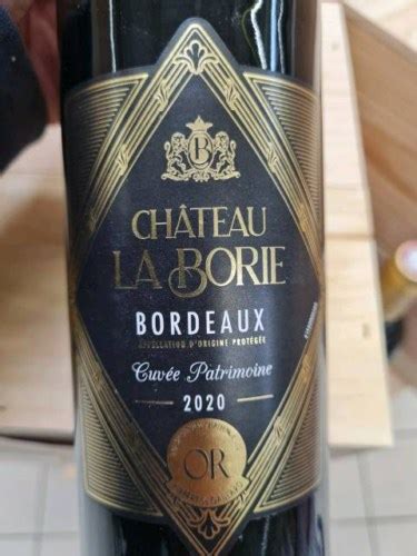 Château la Borie Cuvée Patrimoine Bordeaux Vivino