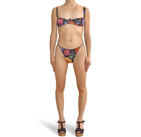 Floral Print Two Piece Bikini Set Julia Zheng