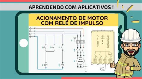 Como acionar um motor RELÉ de IMPULSO Link na descrição YouTube