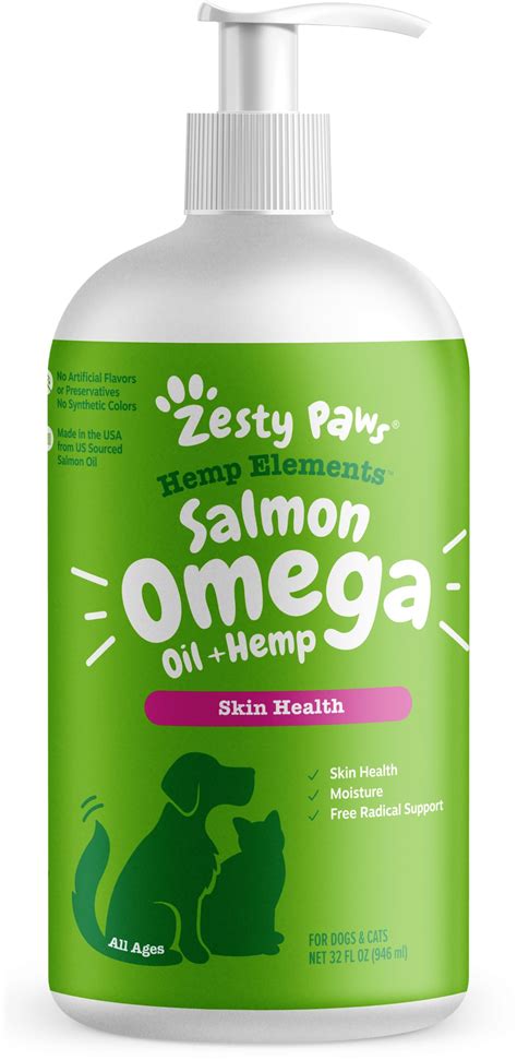 Buy Zesty Pawssalmon Omega Oil Hemp For Dogs And Cats With Wild Alaskan