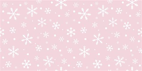 Pink And White Snowflakes Vector Pattern Background Vector Art