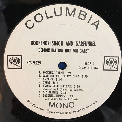 Popsike SIMON GARFUNKEL Bookends 1968 MONO WL RADIO PROMO Vinyl