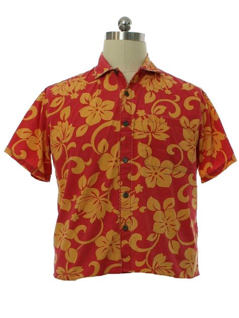 1990s Hilo Hattie Hawaiian Original Mens Hawaiian Sh… Gem