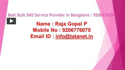 Ppt Best Bulk Sms Service Provider In Bangalore 9206776070 Powerpoint Presentation Free To