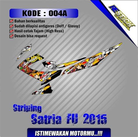 Jual Striping Stiker Lis Variasi Satria FU 150 Facelift Motif Leak