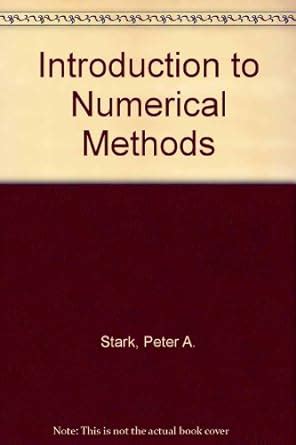 Amazon Introduction To Numerical Methods Stark