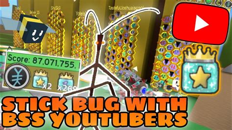 Doing Stick Bug With BSS Youtubers Bee Swarm Simulator YouTube