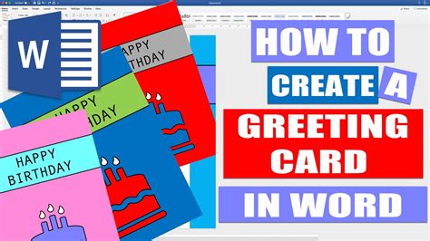 How To Create A GREETING CARD In WORD Tutorials For Microsoft Word