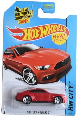 楽天市場ホットウィール マテル ミニカー ホットウイール Hot Wheels 2015 Ford Mustang GT HW City 100 250 red ホットウィール マテル
