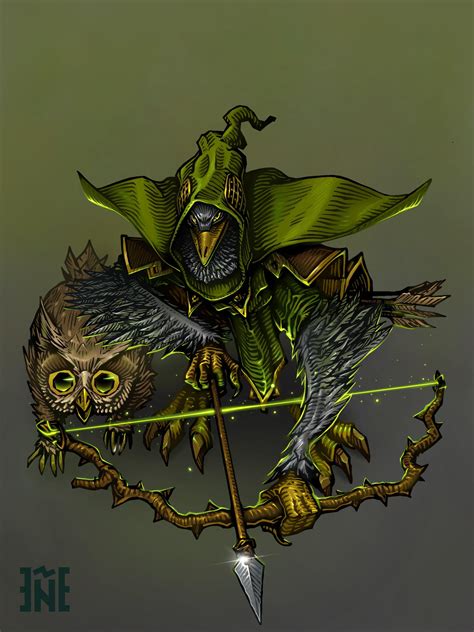 [OC] Maguro & Ott. Kenku ranger & his owlbear cub companion. : r/DnD