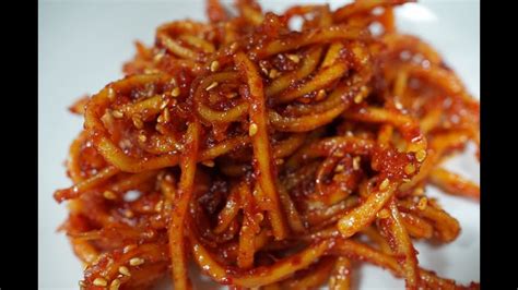 진미채볶음 만들기18 Stir Fried Dried Squid Koreafood Tv Youtube