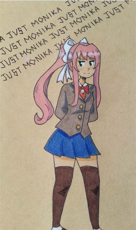 Monika (DDLC) by arttoinfinity on DeviantArt