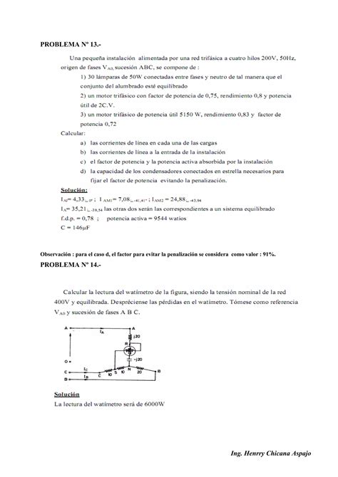 Guia De Ejercicios De Circuitos Electricos 2 Circuitos Trifasicos PDF