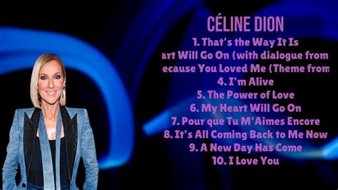 Céline Dion The ultimate music experience of 2024 Top Ranked Songs Mix